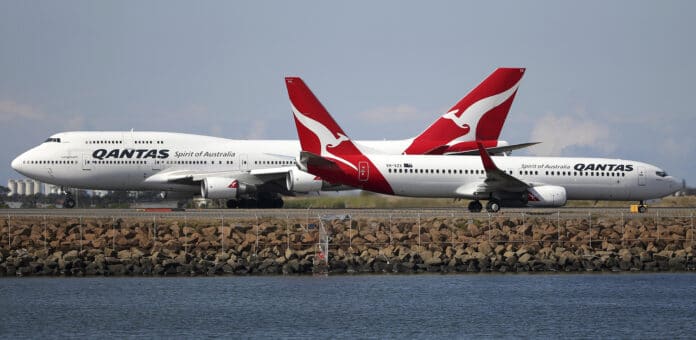 Austrália, lietadlo, Qantas