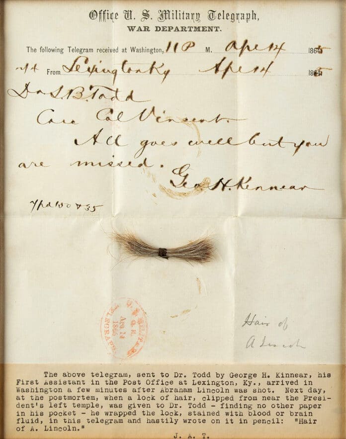 vlasy americký prezident Abraham Lincoln