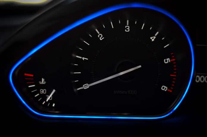 speedometer, auto, peugeot