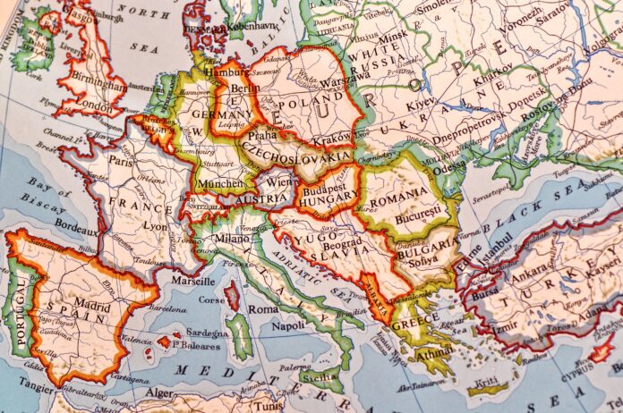 Európa, mapa