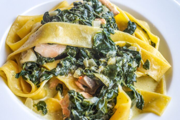 tagliatelle, špenát tagliatelle