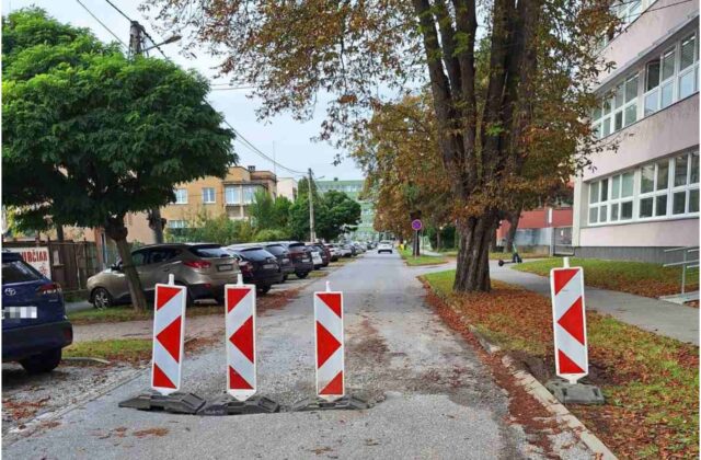 Na Bayerovej ulici v Prešove sa prepadla cesta