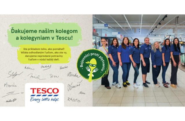 Vďaka Bojovníkom proti plytvaniu Tesco darovalo 13