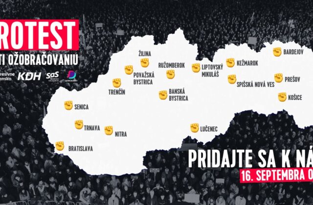 Protesty proti „ožobračovaniu“ sa v utorok uskutočnia v 16 mestách