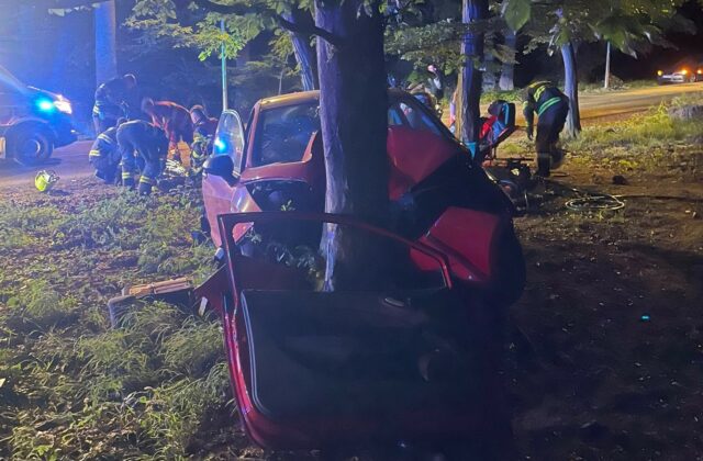 Mladá vodička vo vysokej rýchlosti narazila priamo do stromu