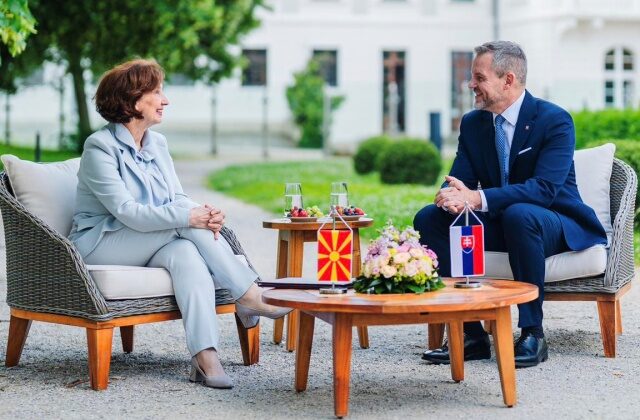 Pellegrini prijal prezidentku Severného Macedónska